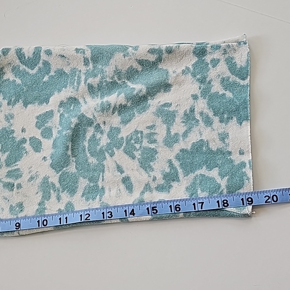 Colsie Jumpsuit Overalls Coveralls Crop Sleeveless Pockets Tie-Dye Green White M - Picture 13 of 14